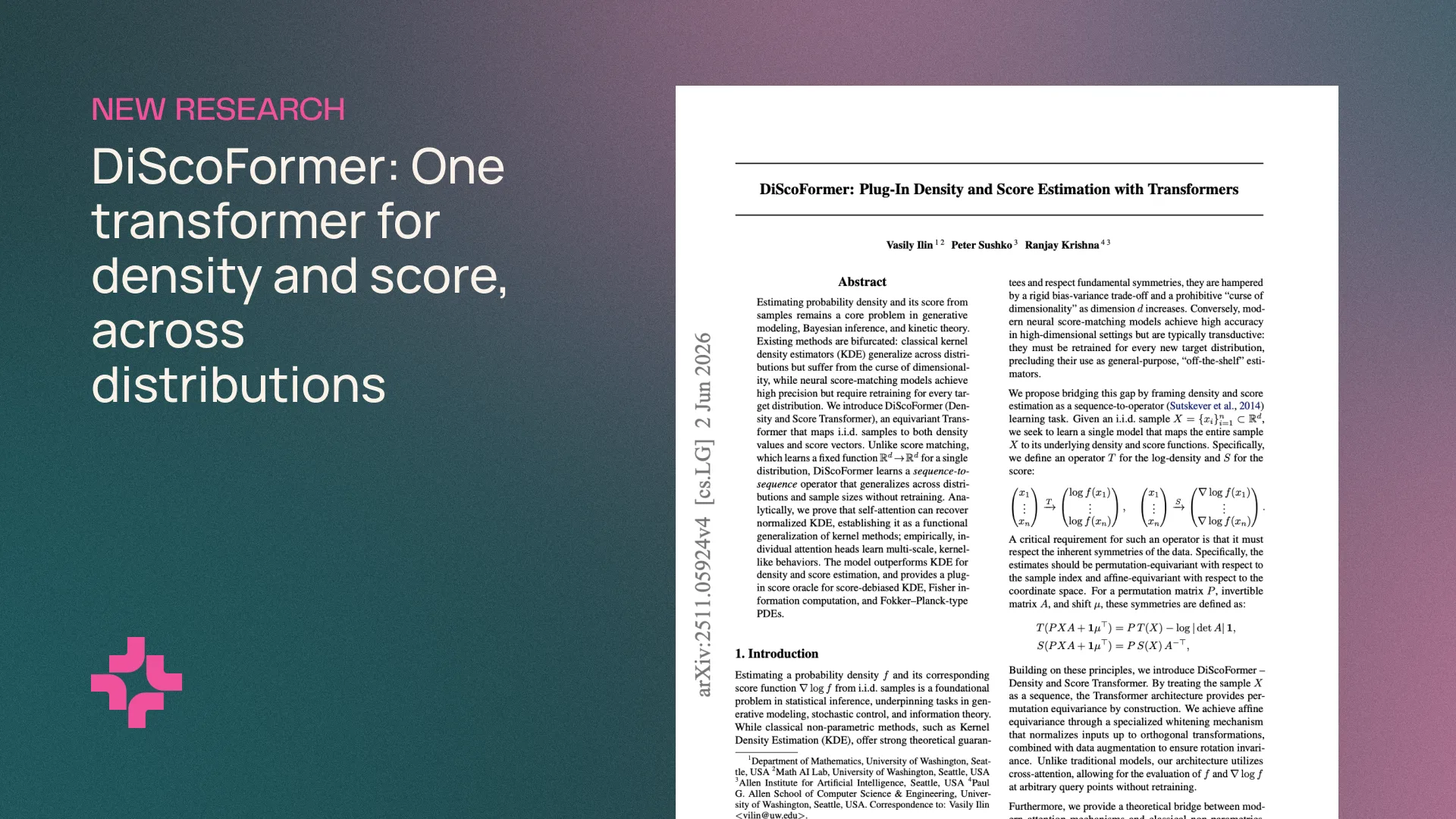تصویر مرتبط با خبر: DiScoFormer: One transformer for density and score, across distributions